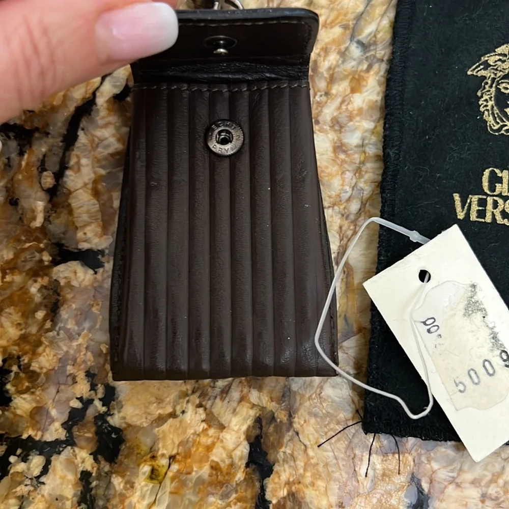 New Versace Leather key chain.
